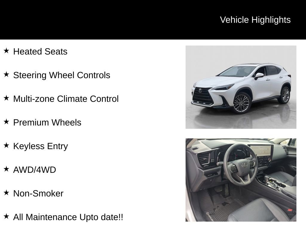 Used 2023 Lexus NX 350h AWD w/ Towing Package (2000 Lbs) image 11