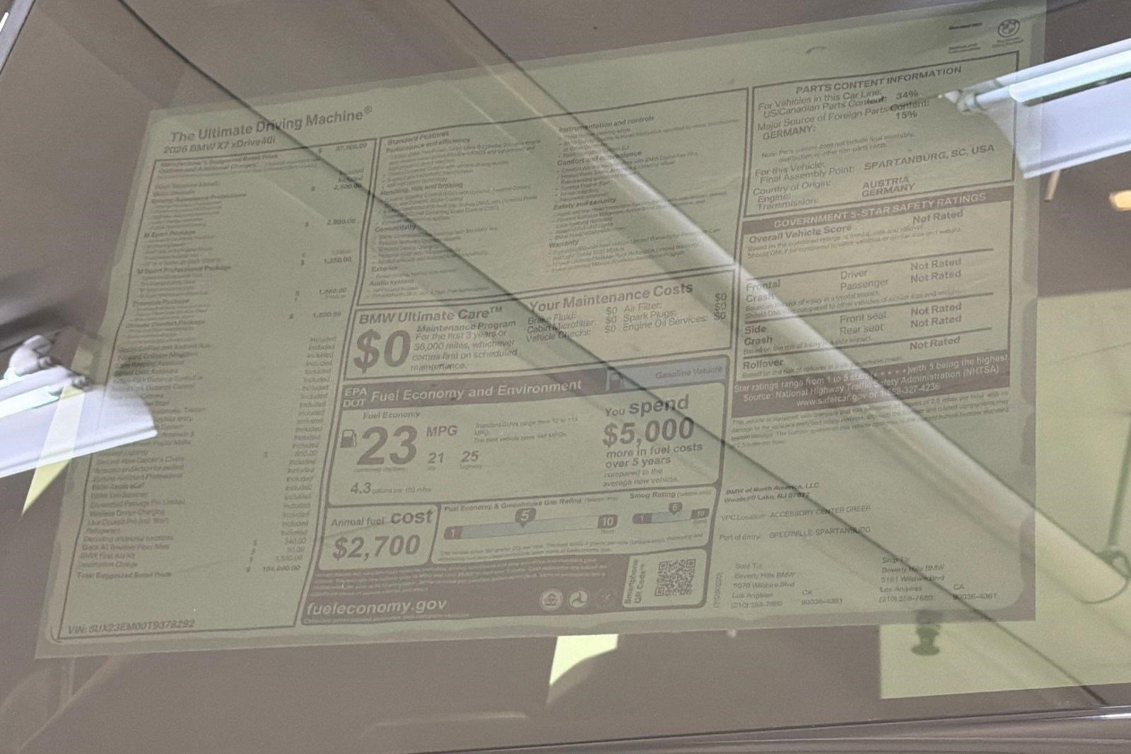 New 2026 BMW X7 xDrive40i w/ M Sport Package image 31