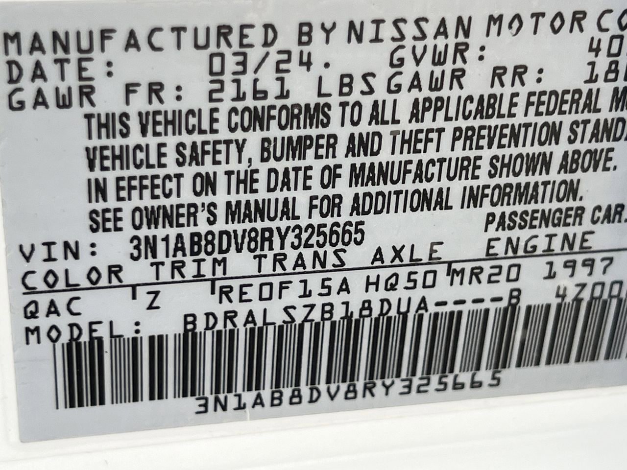 Certified 2024 Nissan Sentra SR w/ SR Premium Package FWD image 29