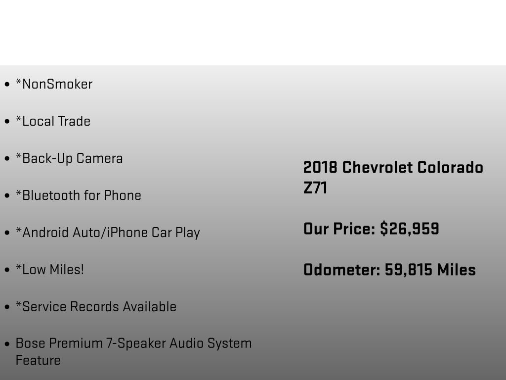 Used 2018 Chevrolet Colorado Z71 w/ LPO, Premium Interior Package AWD/4WD image 12