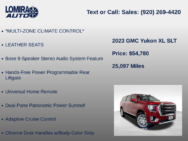 Used 2023 GMC Yukon XL SLT w/ SLT Luxury Package AWD/4WD image 33
