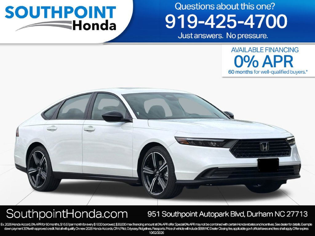 New 2026 Honda Accord Sport