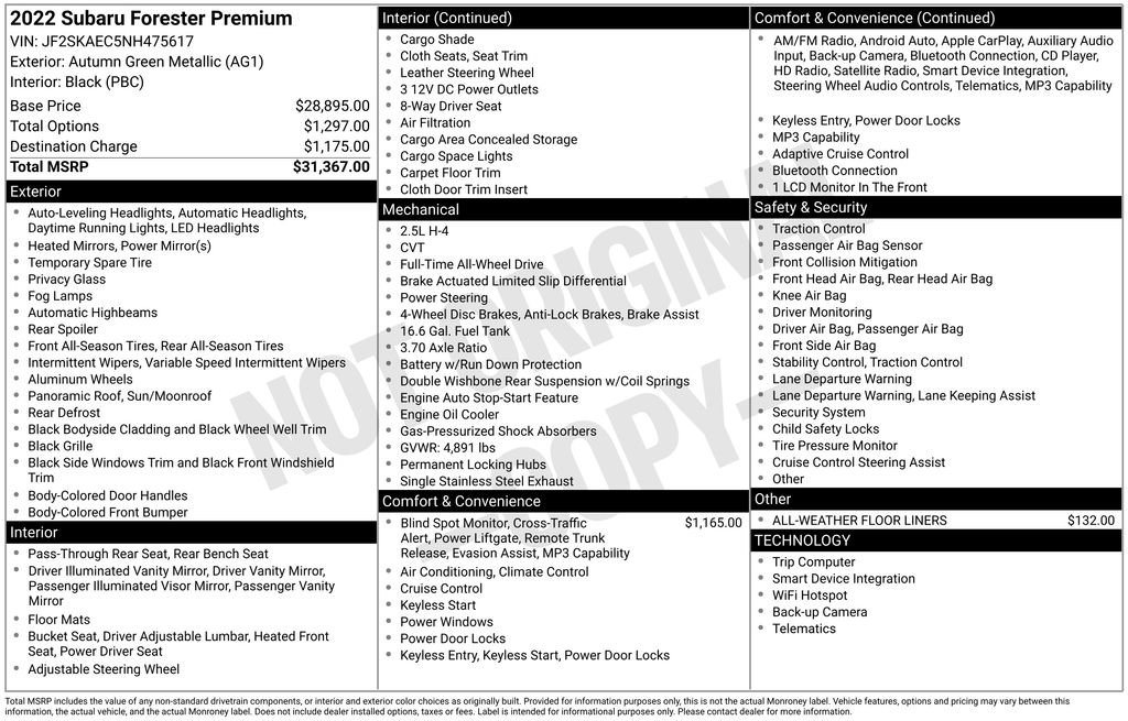 Used 2022 Subaru Forester Premium image 28