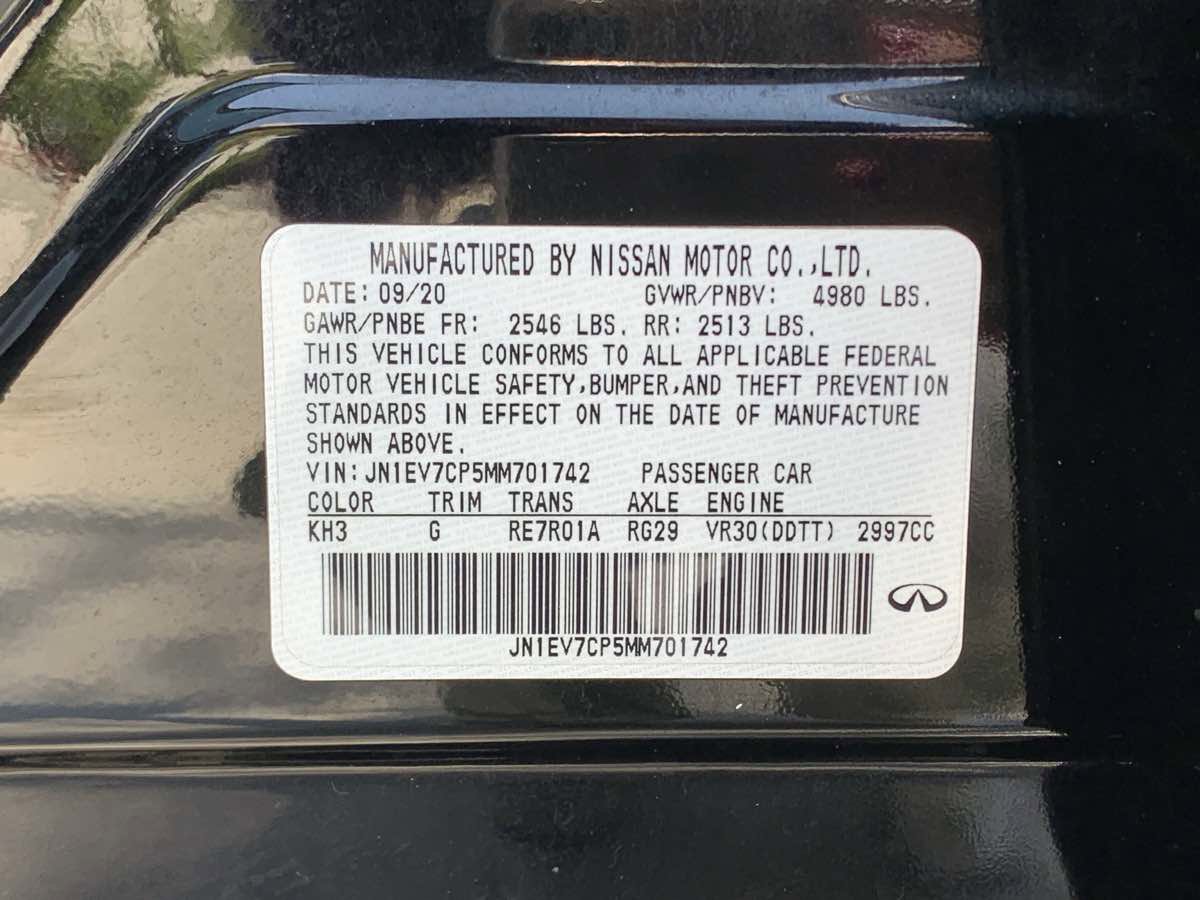 Used 2021 INFINITI Q50 Sensory image 9