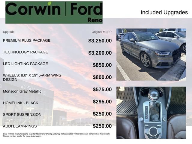 Used 2018 Audi A3 2.0T Premium Plus w/ Premium Plus Package AWD/4WD image 3