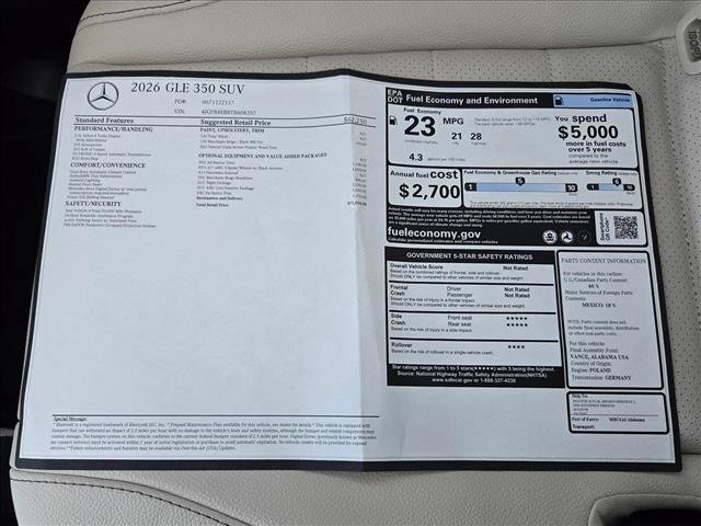 New 2026 Mercedes-Benz GLE 350 4MATIC image 18