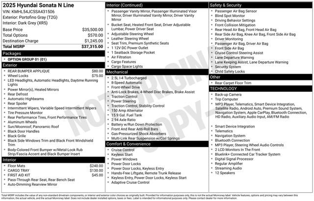 Used 2025 Hyundai Sonata N Line FWD image 28