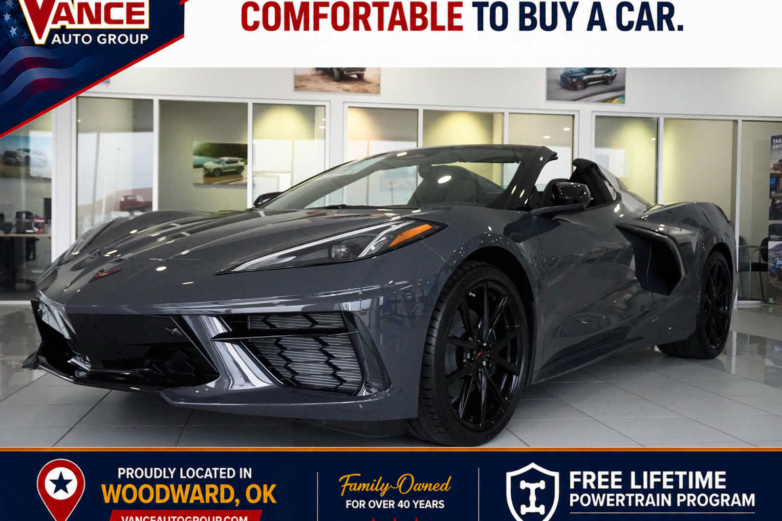 New 2027 Chevrolet Corvette Stingray Convertible w/ Stealth Interior Trim Package RWD image 1