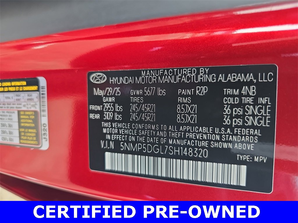 Certified 2025 Hyundai Santa Fe Calligraphy image 37