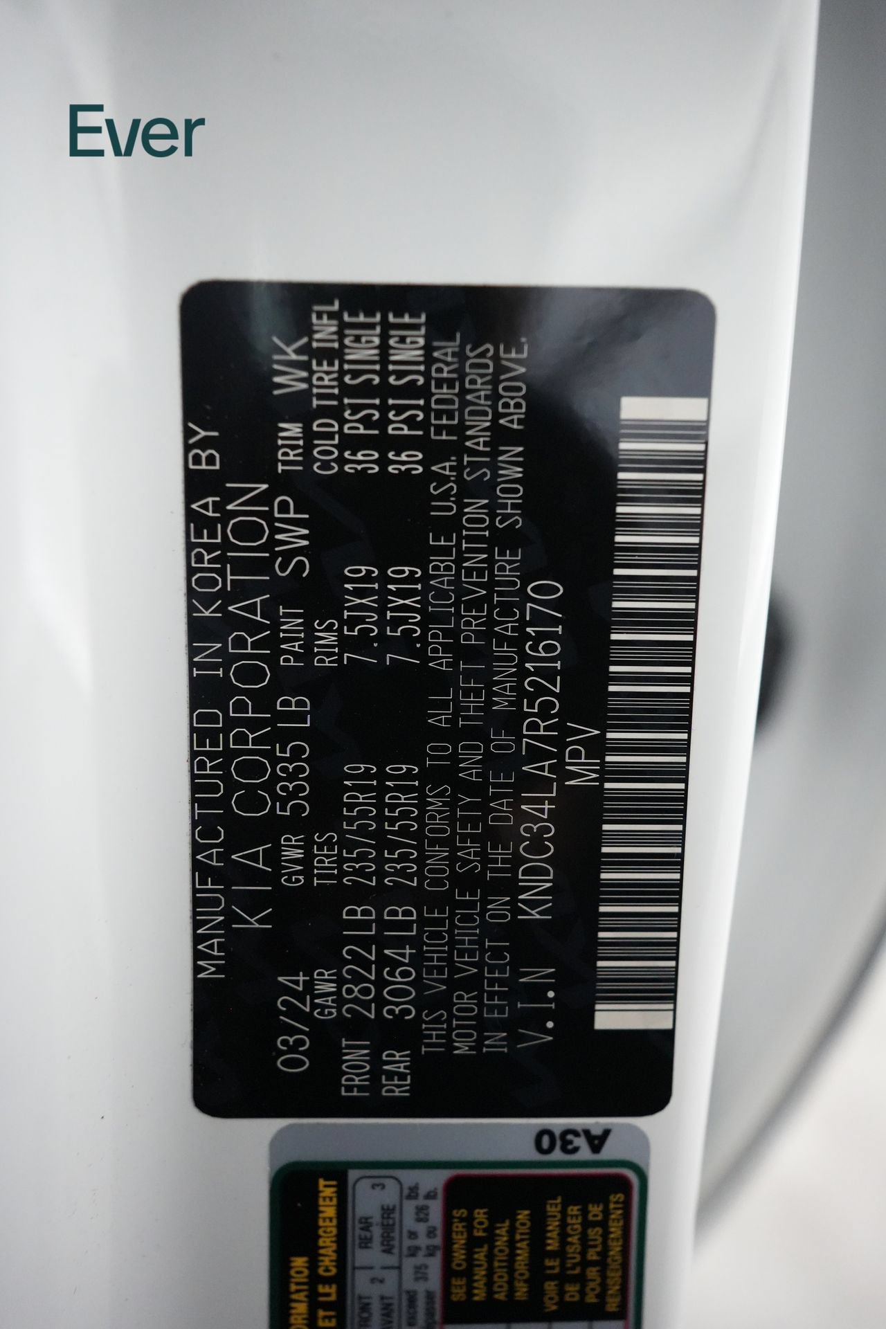 Used 2024 Kia EV6 Wind RWD image 29