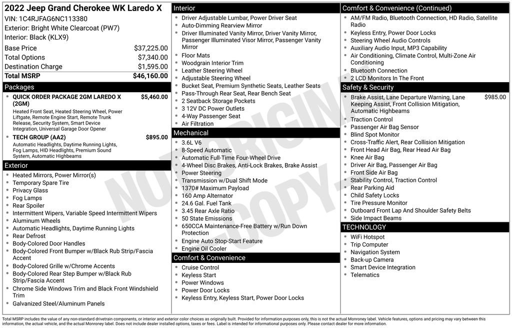 Used 2022 Jeep Grand Cherokee Laredo X image 2