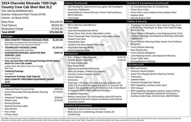 Certified 2024 Chevrolet Silverado 1500 High Country w/ High Country Premium Package AWD/4WD image 41