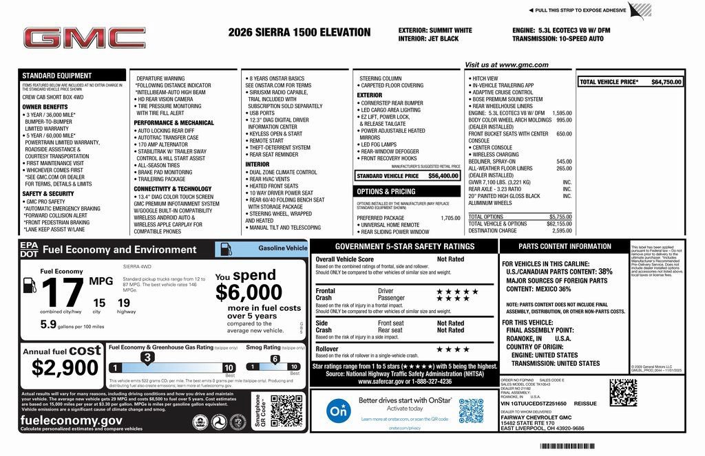 New 2026 GMC Sierra 1500 Elevation w/ Preferred Package AWD/4WD image 4
