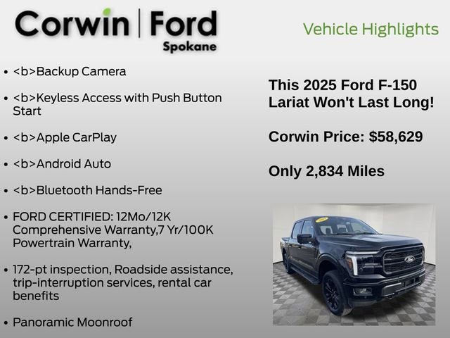 Certified 2025 Ford F150 Lariat image 19