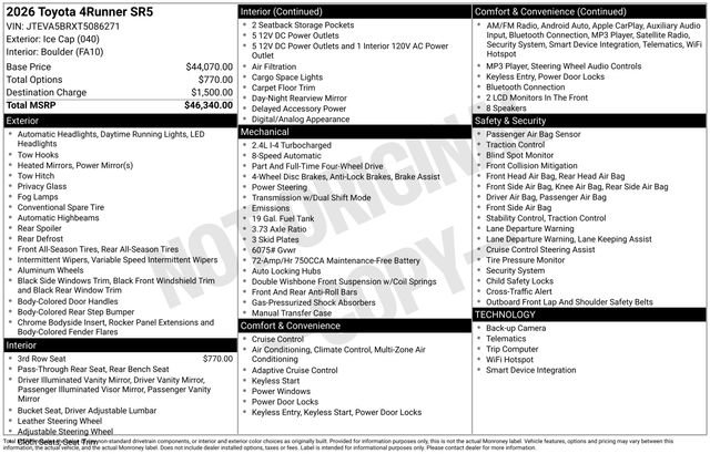 Used 2026 Toyota 4Runner SR5 image 27