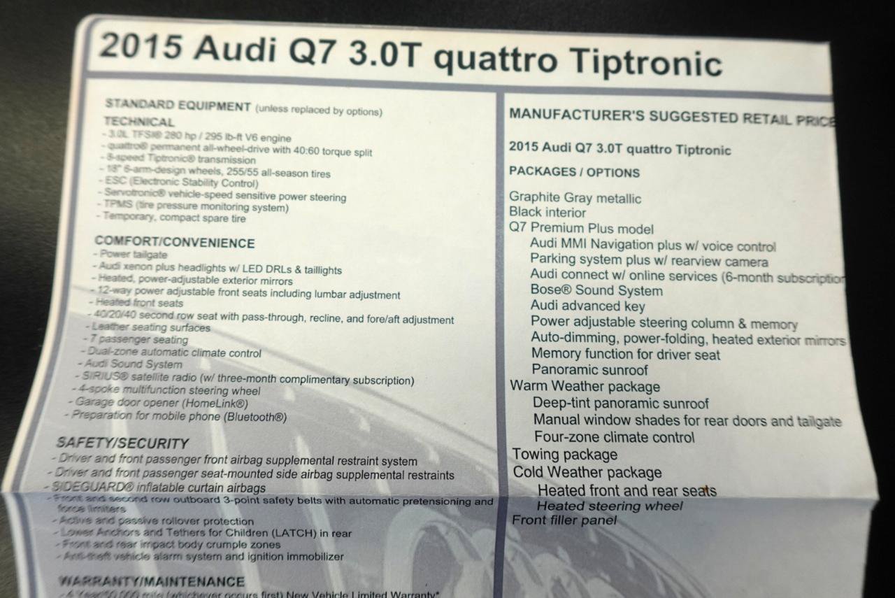 Used 2015 Audi Q7 3.0T Premium Plus AWD/4WD image 24