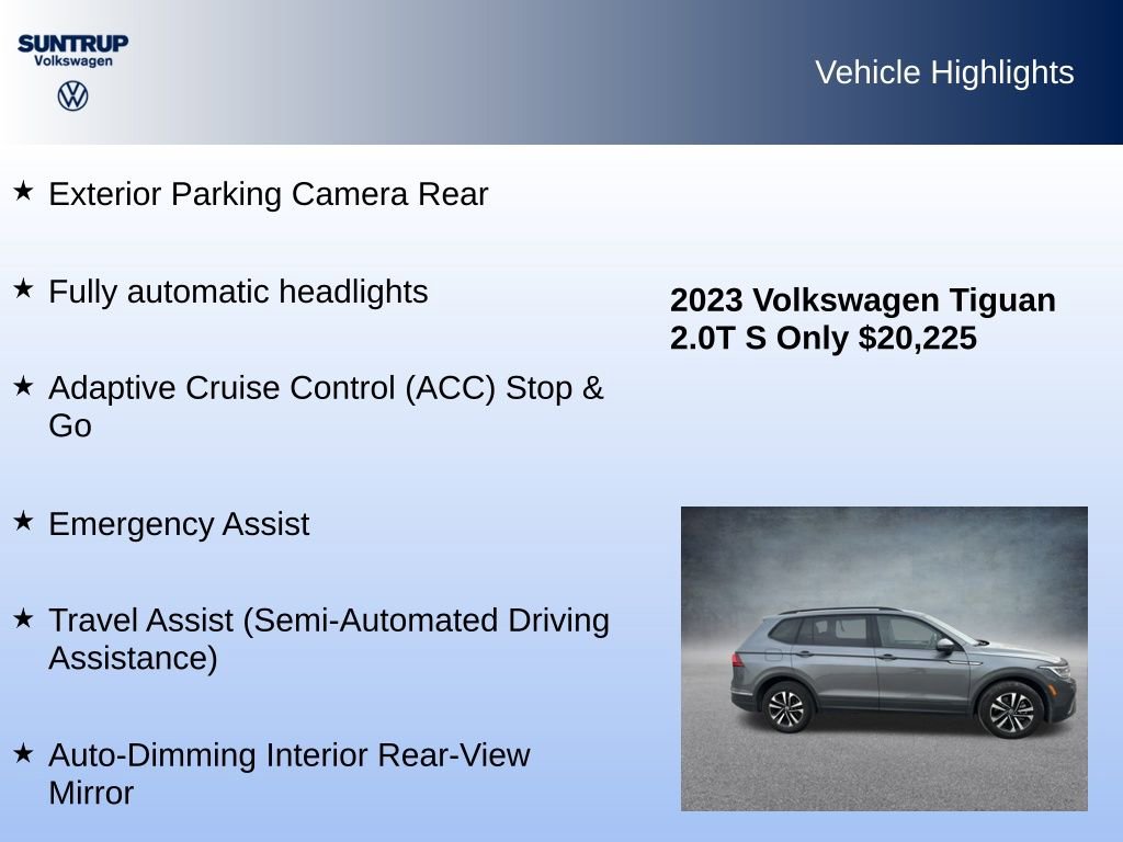 Used 2023 Volkswagen Tiguan S w/ Driver Assistance Package image 16