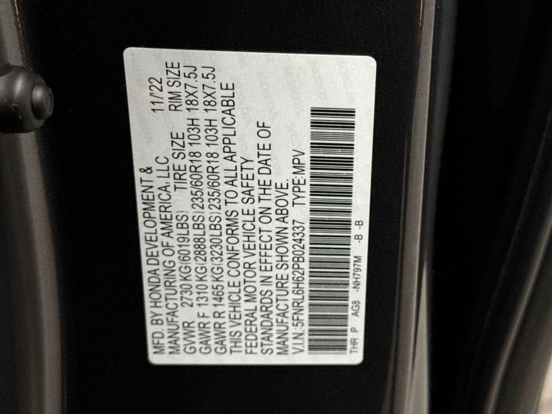 Used 2023 Honda Odyssey EX-L image 13