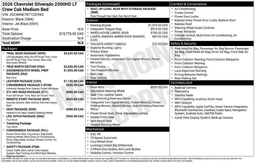 New 2026 Chevrolet Silverado 2500 LT w/ Trail Boss Package AWD/4WD image 26