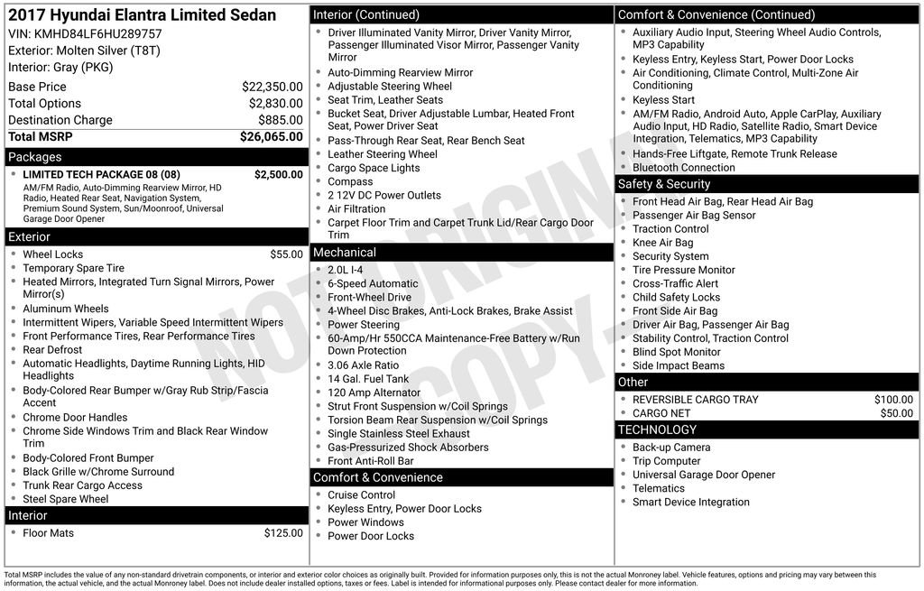 Used 2017 Hyundai Elantra Limited w/ Limited Tech Package 08 image 5