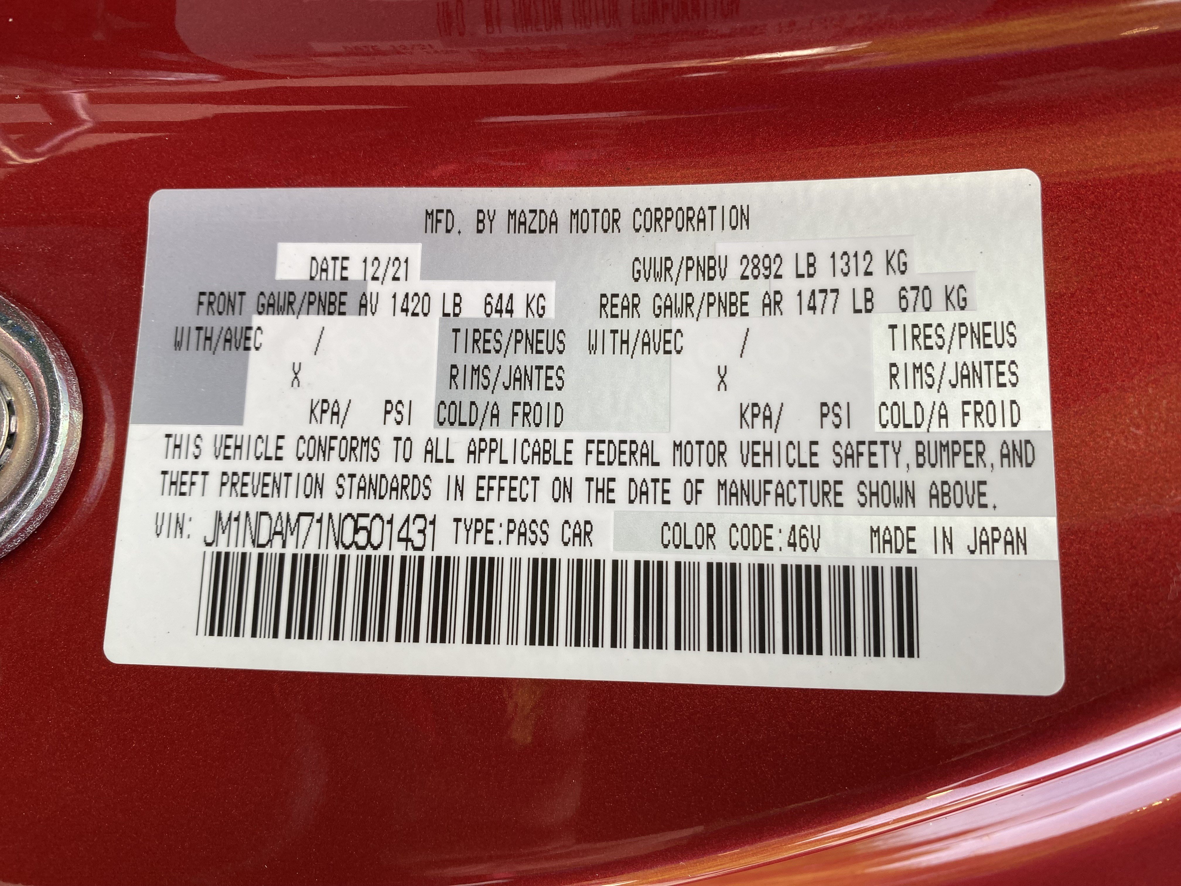 Used 2022 MAZDA MX-5 Miata RF Grand Touring RWD image 33