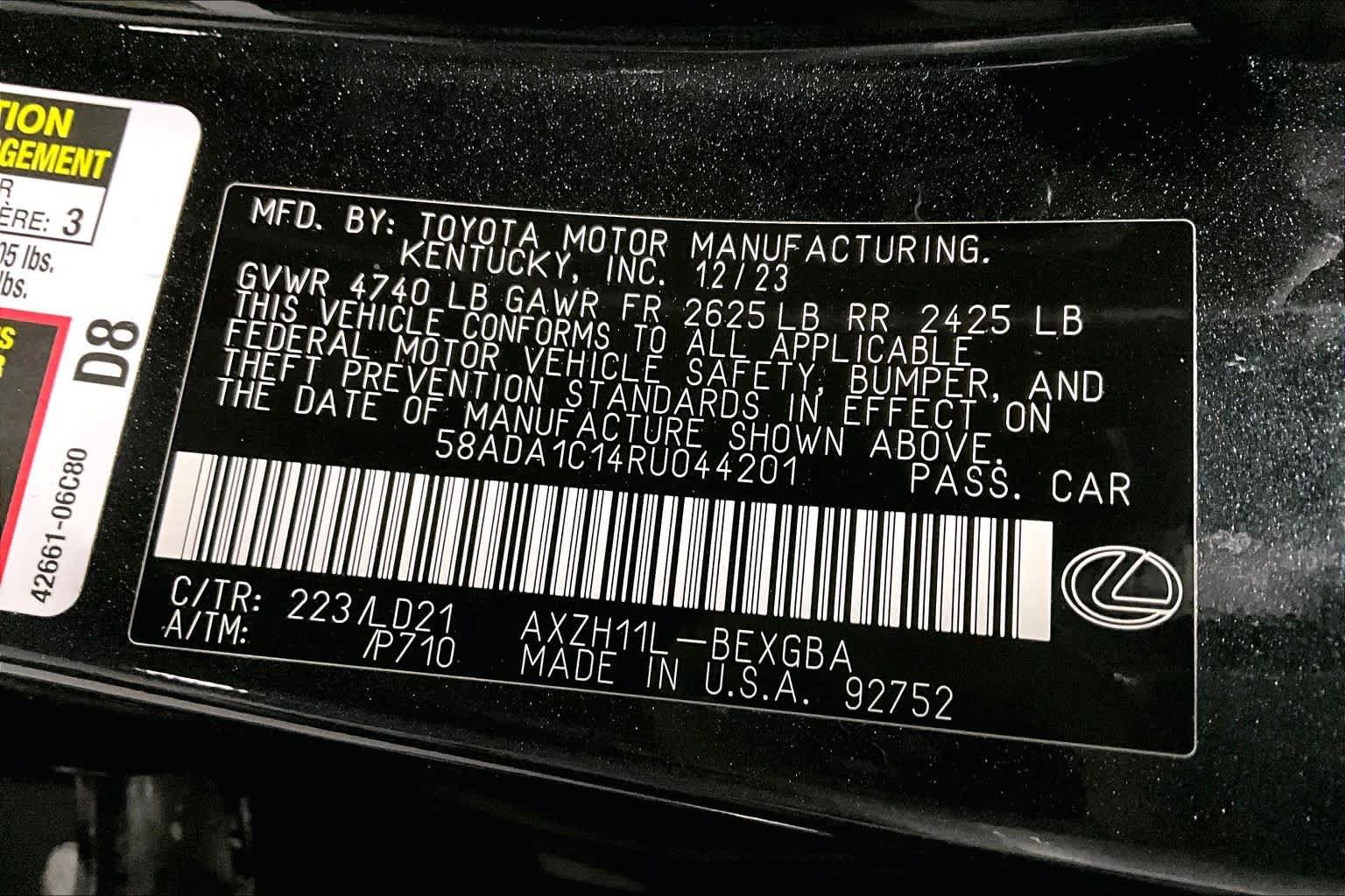 Used 2024 Lexus ES 300h w/ Premium Package FWD image 36