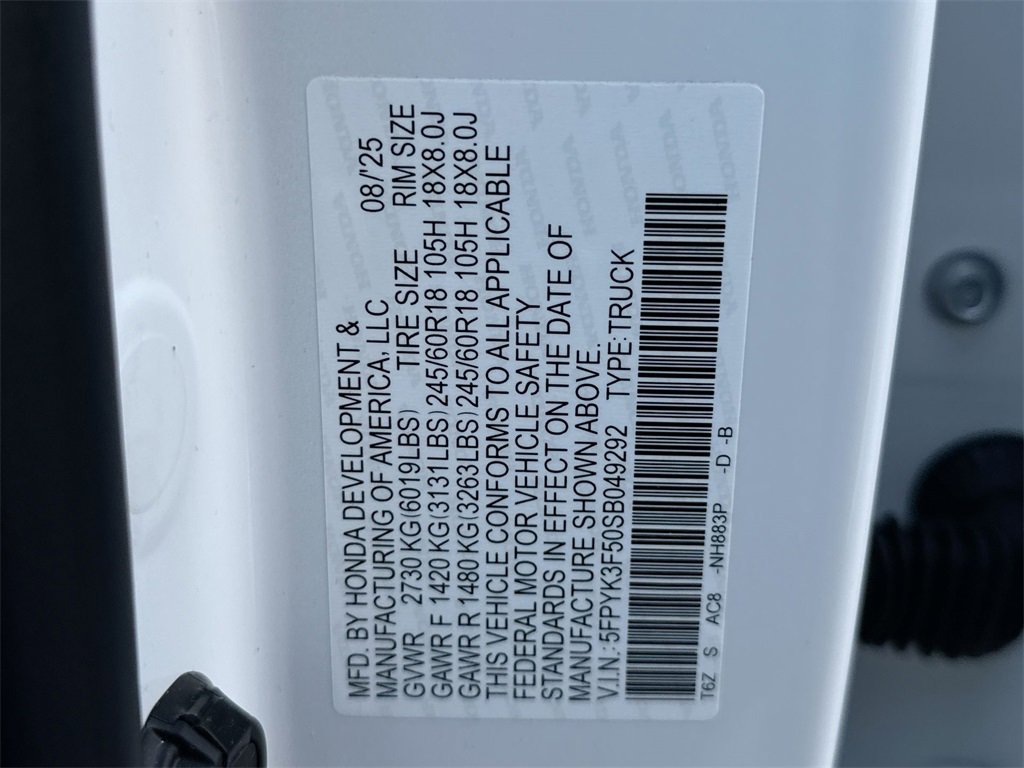 Used 2025 Honda Ridgeline RTL image 27