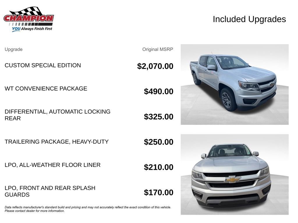 Used 2019 Chevrolet Colorado W/T w/ Custom Special Edition AWD/4WD image 4