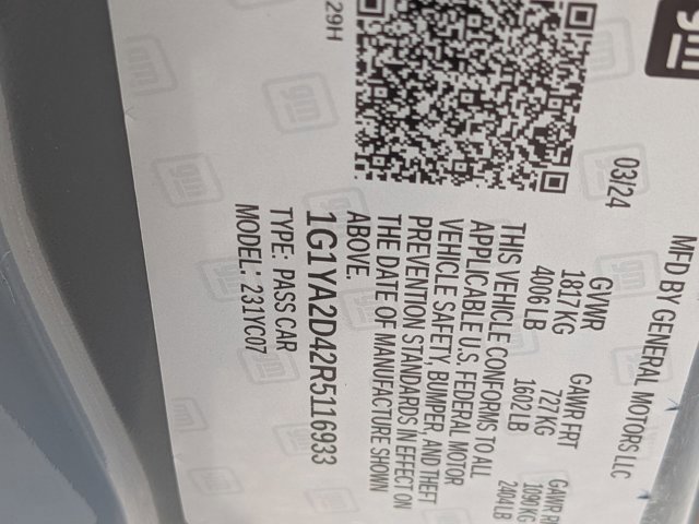 Used 2024 Chevrolet Corvette Stingray Coupe w/ 1LT image 22