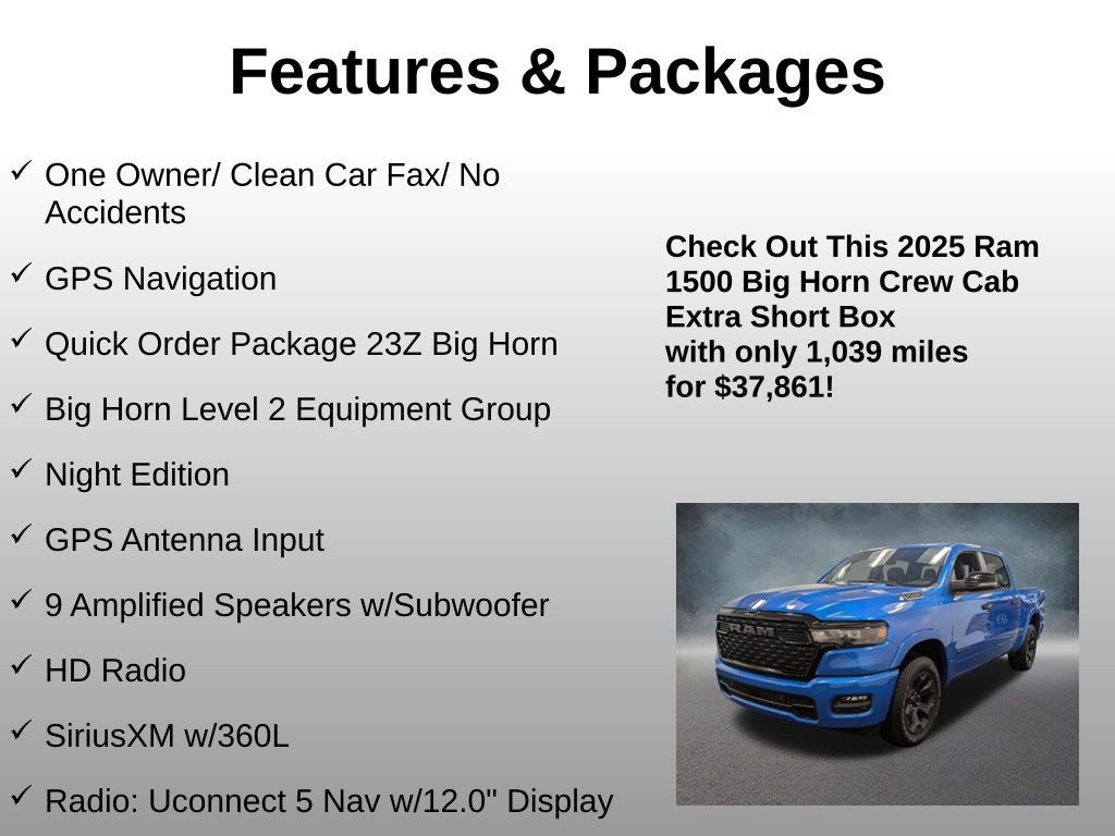 Used 2025 RAM 1500 Big Horn AWD/4WD image 4