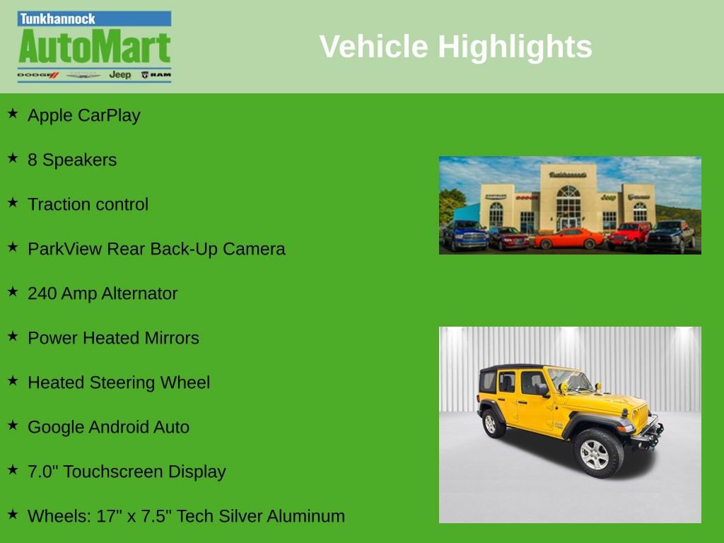 Used 2019 Jeep Wrangler Unlimited Sport S AWD/4WD image 6