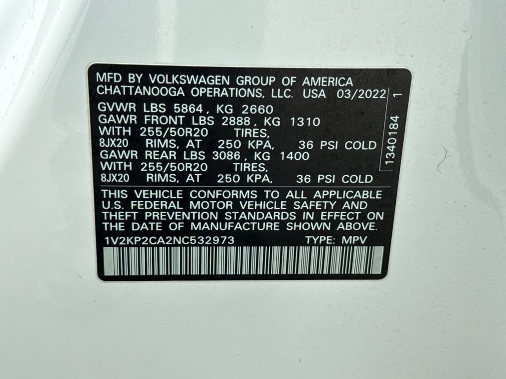 Used 2022 Volkswagen Atlas SE image 35