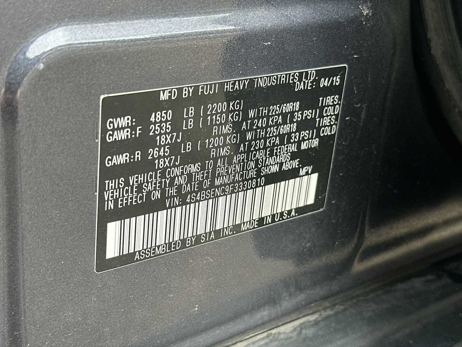 Used 2015 Subaru Outback 3.6R Limited AWD/4WD image 38