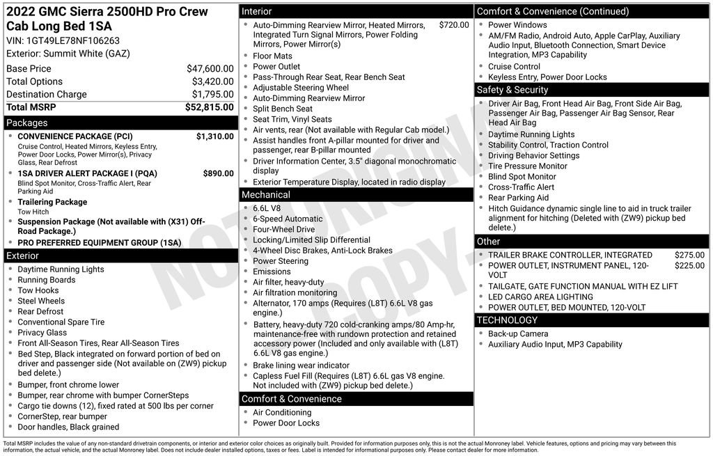 Certified 2022 GMC Sierra 2500 Pro w/ Convenience Package AWD/4WD image 21