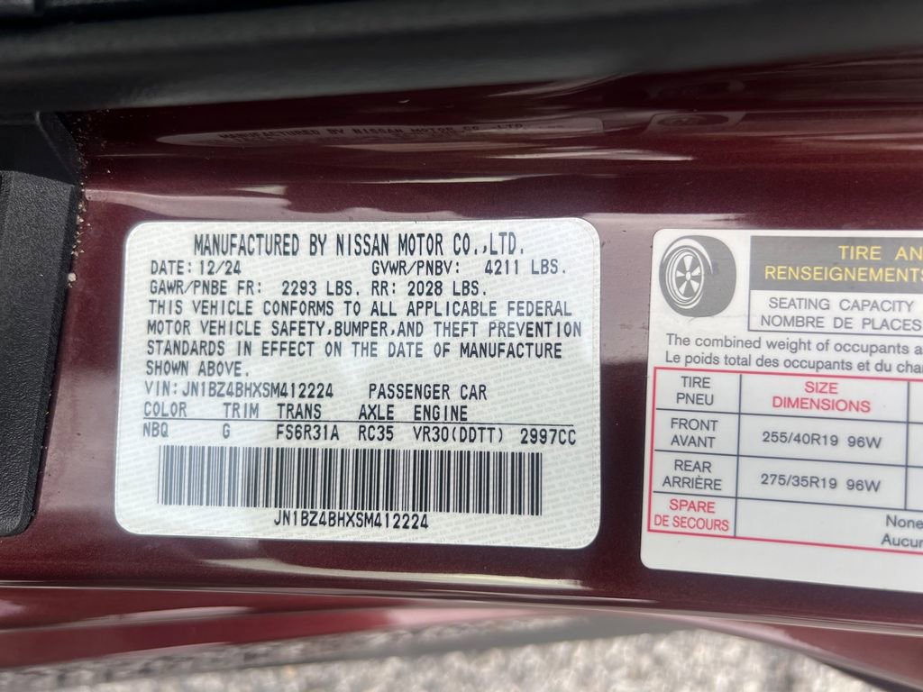 Used 2025 Nissan Z Performance w/ Floor Mat Package image 29