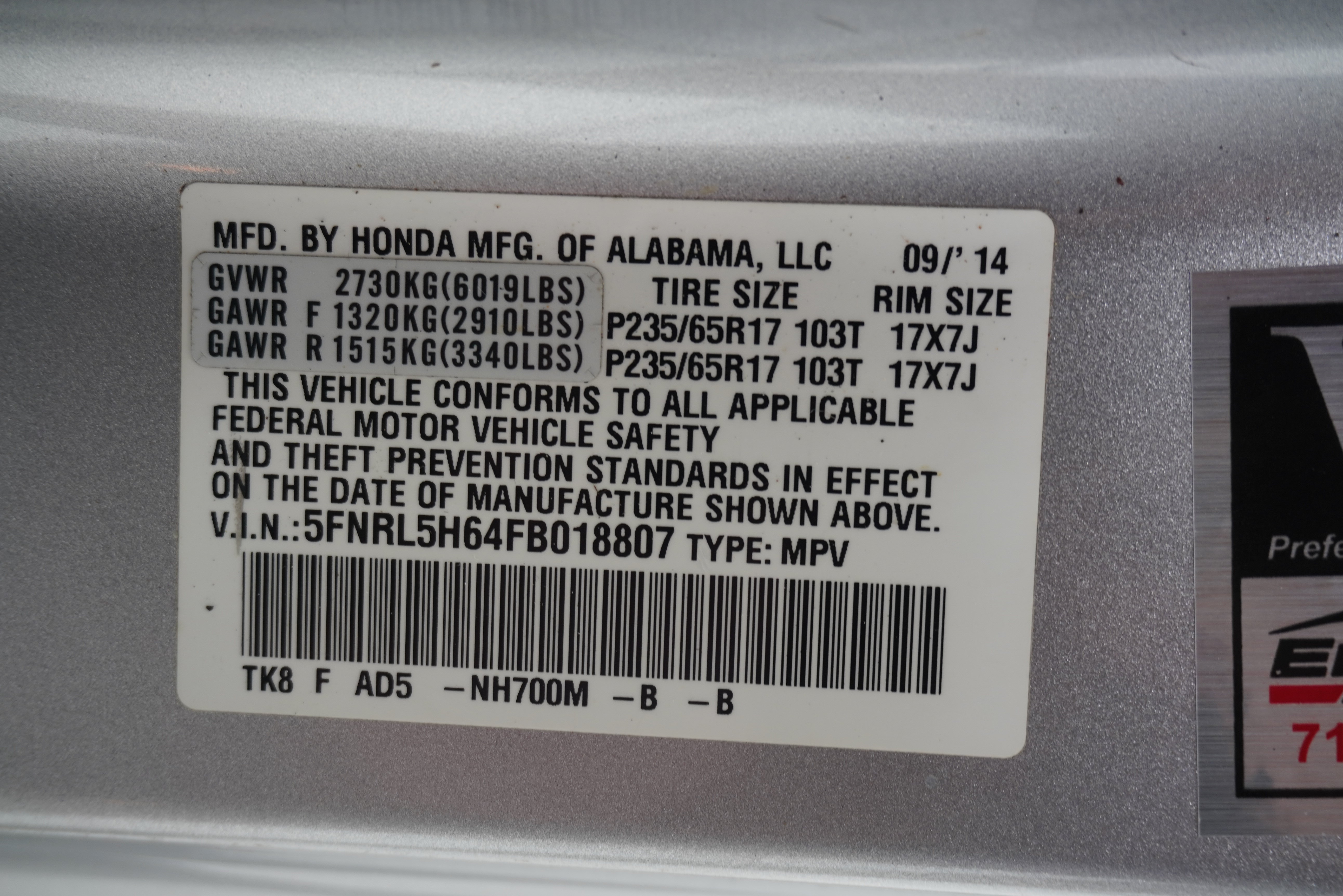 Used 2015 Honda Odyssey EX-L image 34