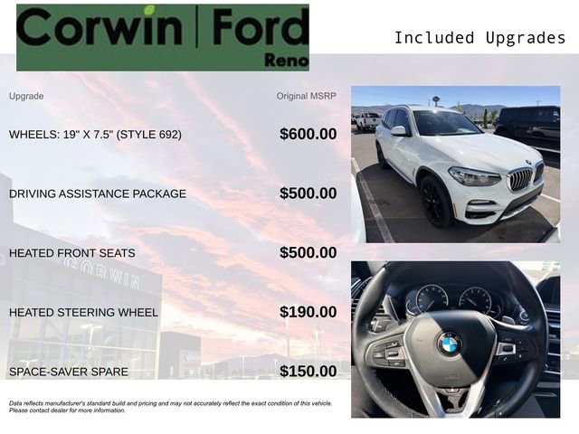 Used 2019 BMW X3 xDrive30i w/ Driving Assistance Package AWD/4WD image 3