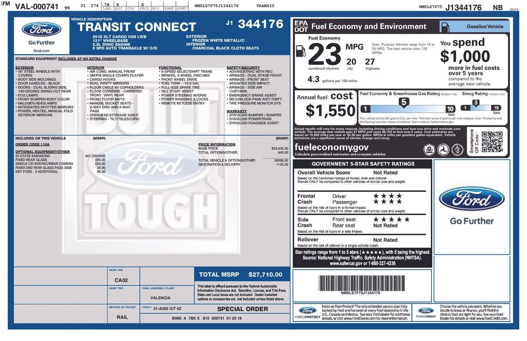 Used 2018 Ford Transit Connect XLT FWD image 5