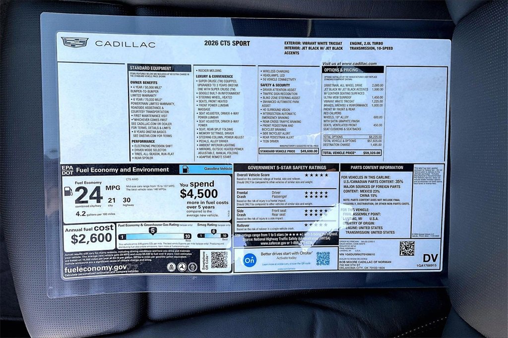 New 2026 Cadillac CT5 Sport image 14