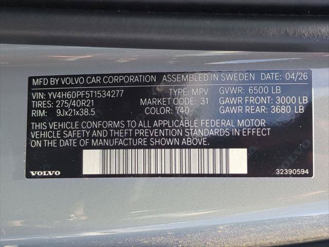 New 2026 Volvo XC90 T8 Ultra w/ Protection Package AWD/4WD image 14