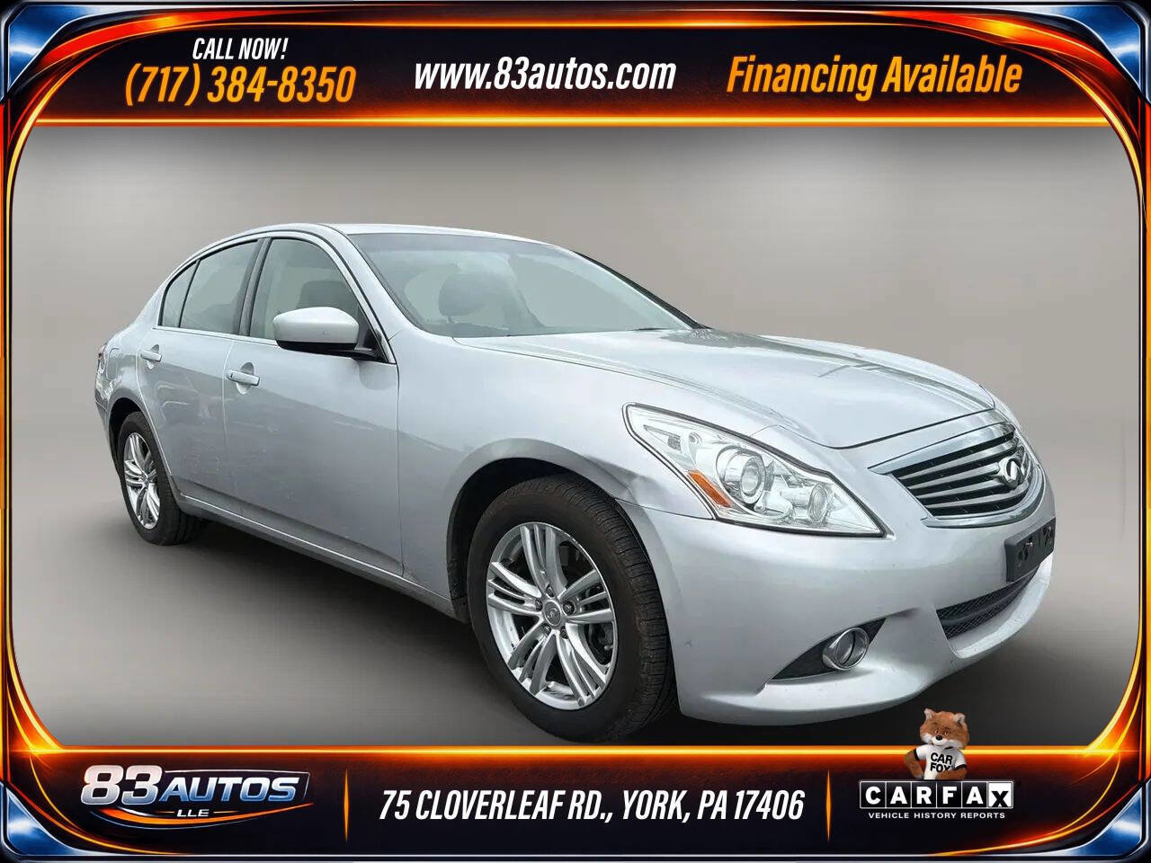 Used 2012 INFINITI G25 x