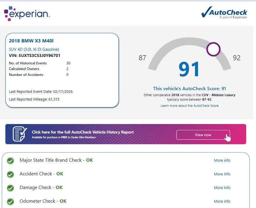 Used 2018 BMW X3 M40i image 12