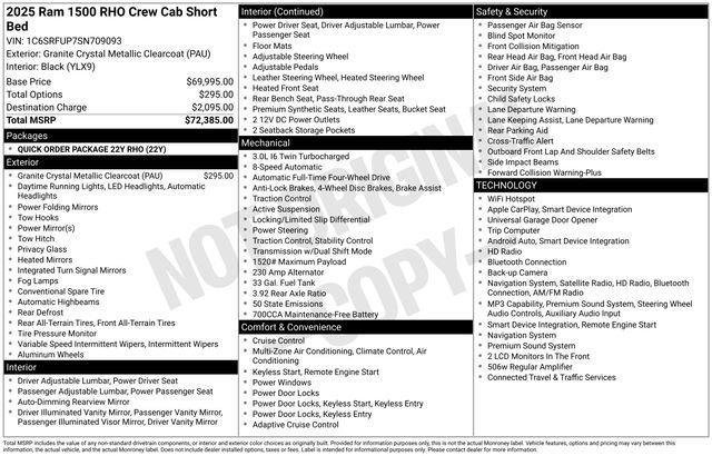 Used 2025 RAM 1500 RHO AWD/4WD image 8
