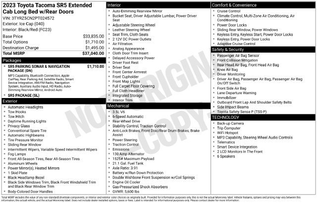 Used 2023 Toyota Tacoma SR5 RWD image 35