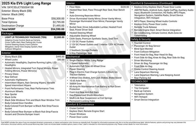 New 2025 Kia EV6 Light w/ Light LR Technology Package image 9