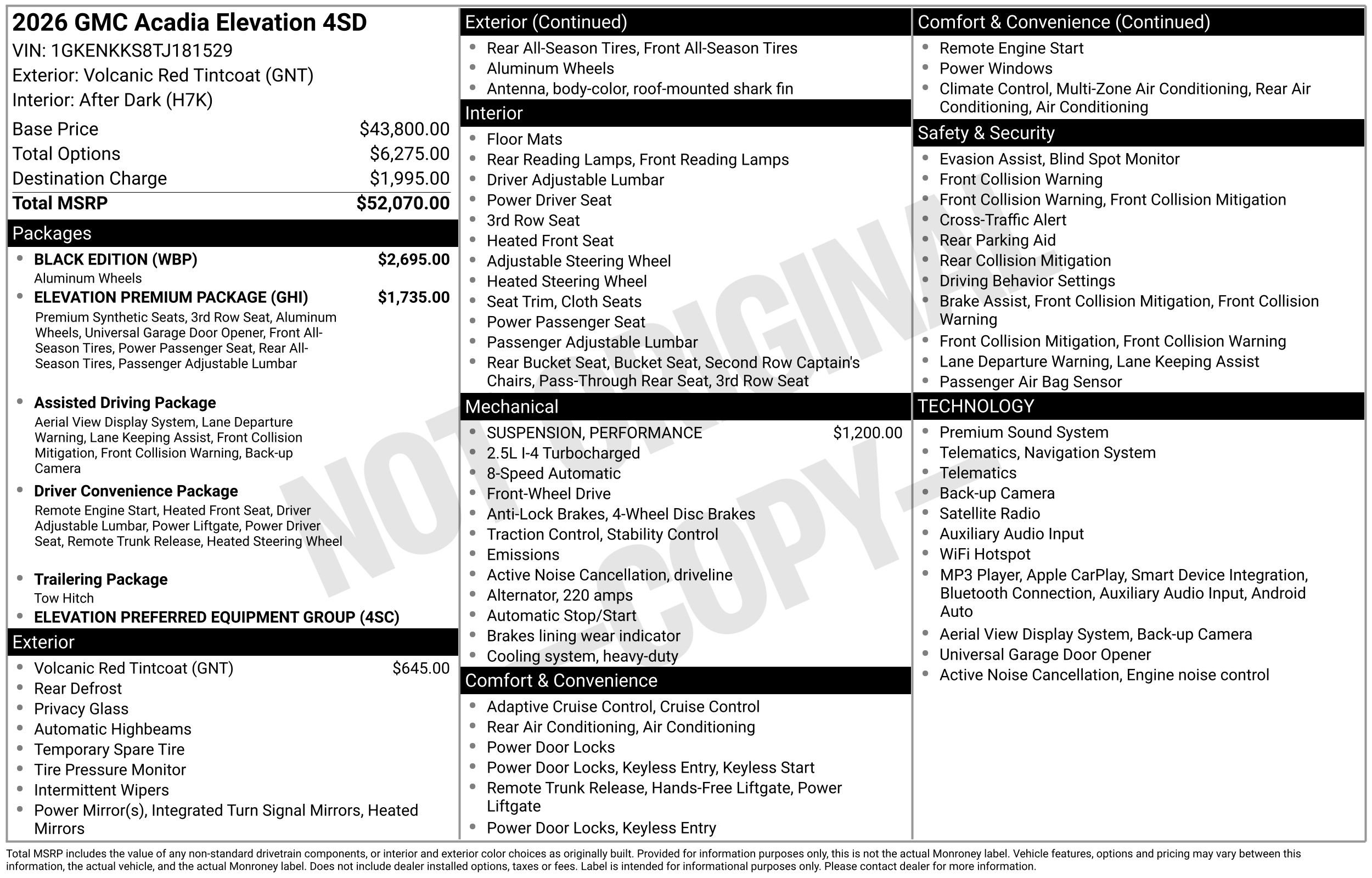 New 2026 GMC Acadia Elevation w/ Black Edition FWD video 3