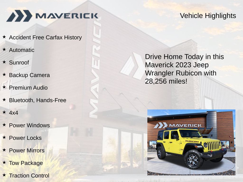 Used 2023 Jeep Wrangler Unlimited Rubicon w/ LED Lighting Group AWD/4WD image 5