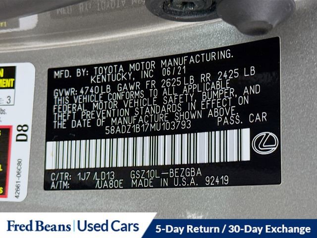 Used 2021 Lexus ES 350 w/ Premium Package image 34