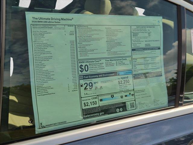 New 2026 BMW 330i xDrive Sedan w/ Premium Package AWD/4WD image 19