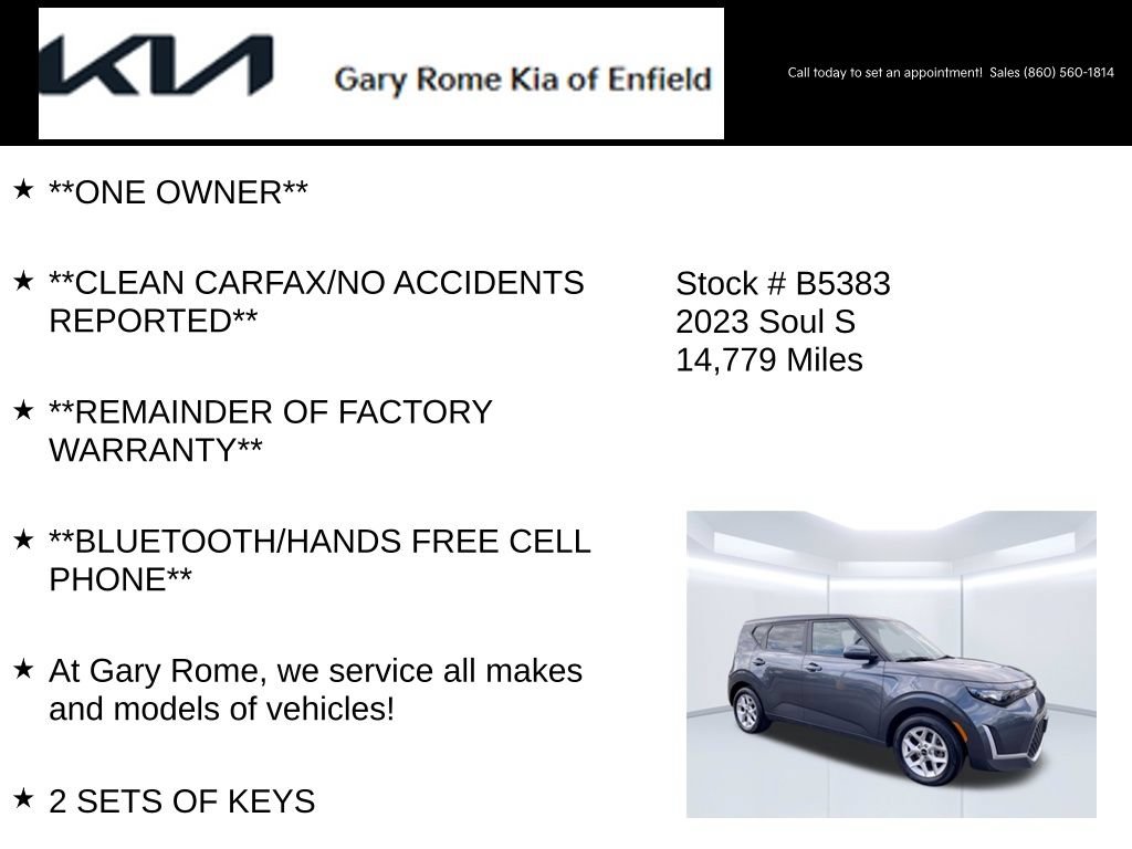 Certified 2023 Kia Soul S FWD image 7